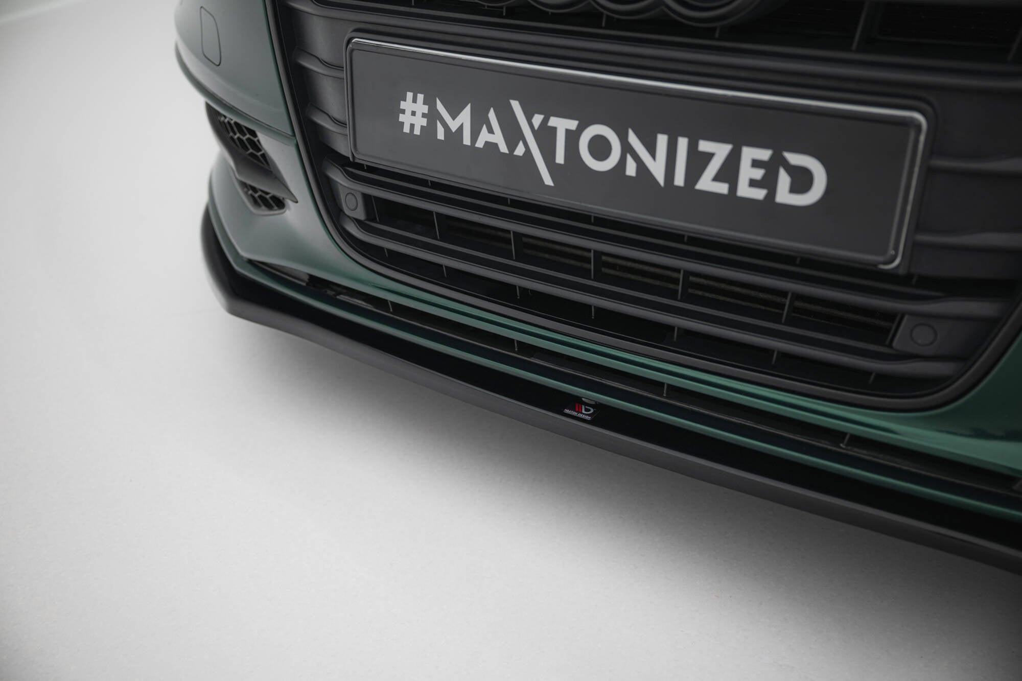 Maxton Design Street+ Spoilerlippe Front Ansatz V.1 passend für Audi S6 / A6 S-Line C7 schwarz Hochglanz
