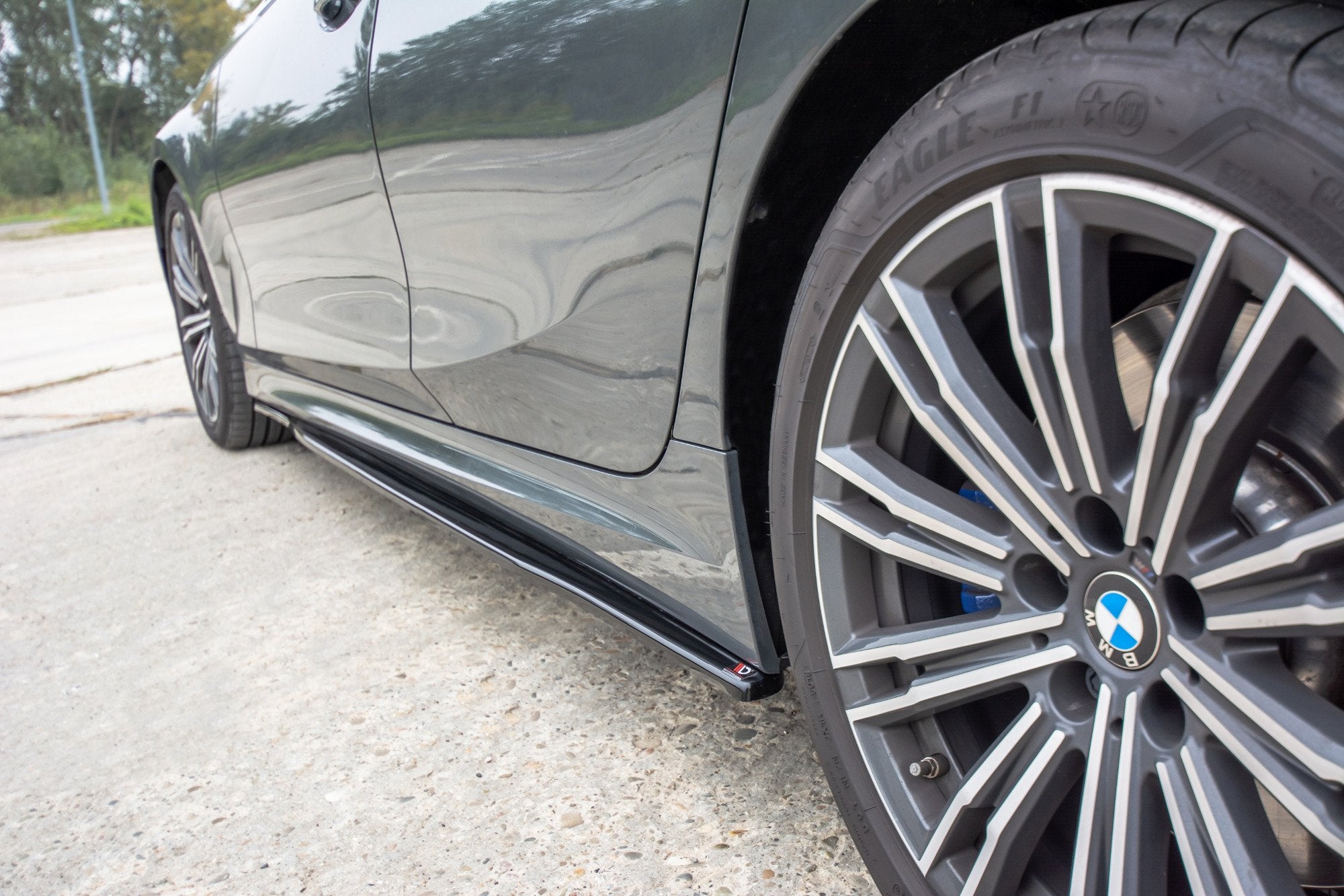 Maxton Design Street+ Seitenschweller Leisten passend für BMW 3er M-Paket G20 schwarz Hochglanz