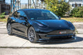 Maxton Design Street+ Spoilerlippe Front Ansatz V.2 passend für Tesla Model 3 schwarz Hochglanz