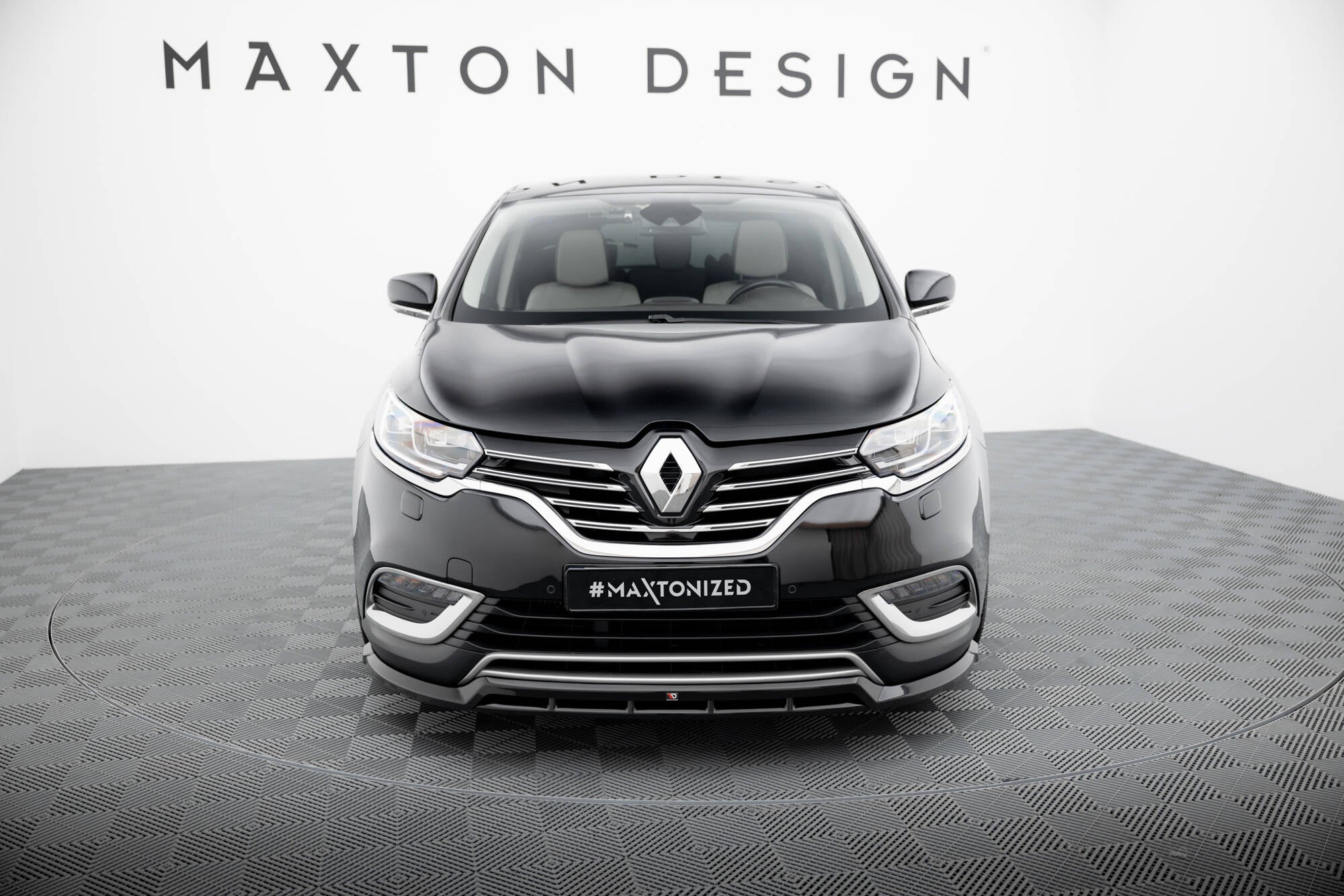 Maxton Design Street+ Spoilerlippe Front Ansatz passend für Renault Espace Mk5 schwarz Hochglanz
