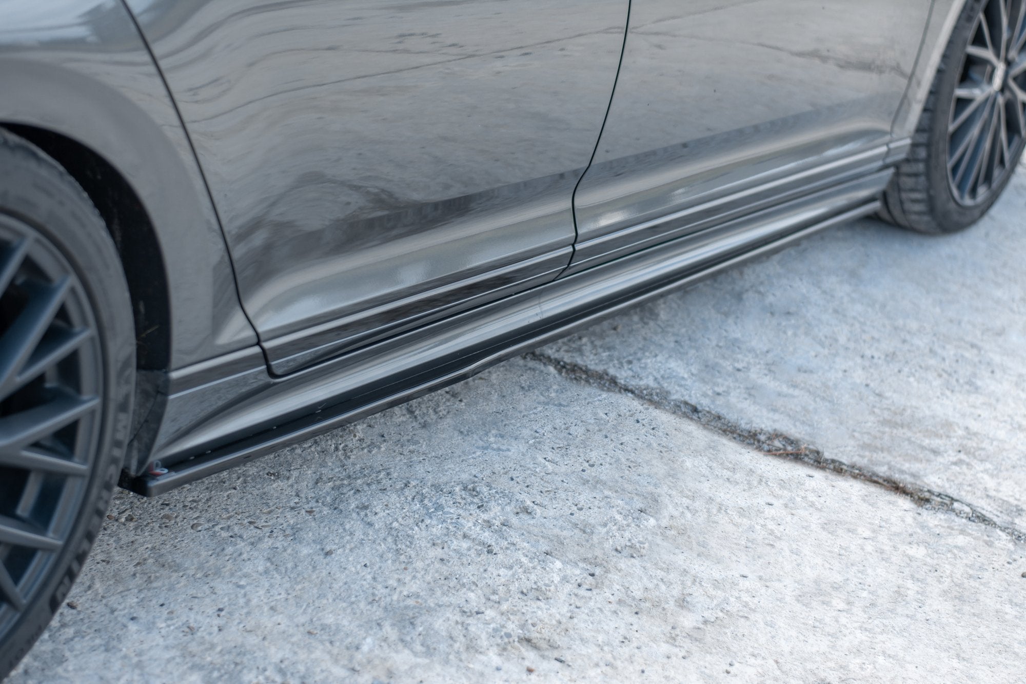Maxton Design Seitenschweller Ansatz für Volkswagen Passat R-Line B8 Carbon Look