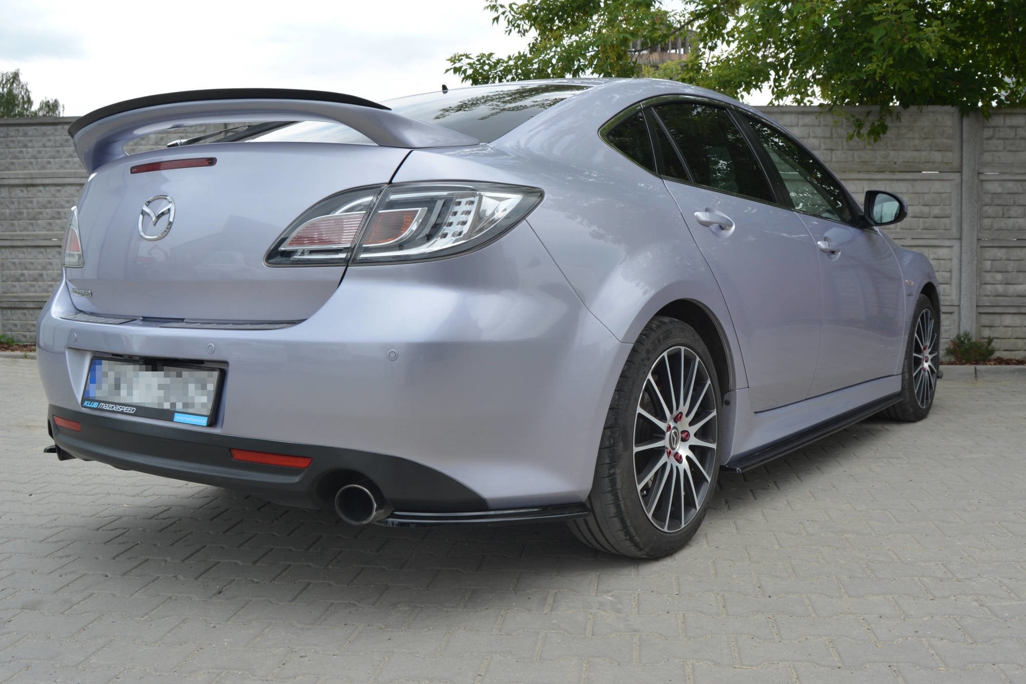 Maxton Design Street+ Seitenschweller Leisten passend für MAZDA 6 MK2 SPORT HATCH (GH-SERIES) vor Facelift schwarz Hochglanz