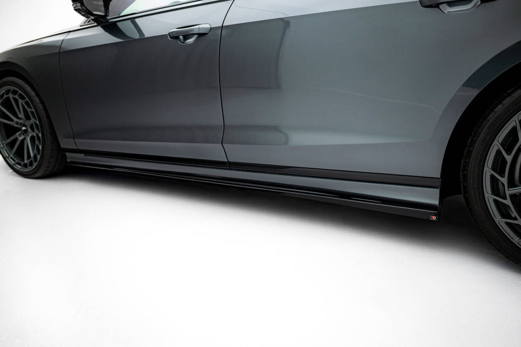 Maxton Design Street+ Seitenschweller Leisten passend für Audi S8 / A8 S-Line D5 Facelift schwarz Hochglanz