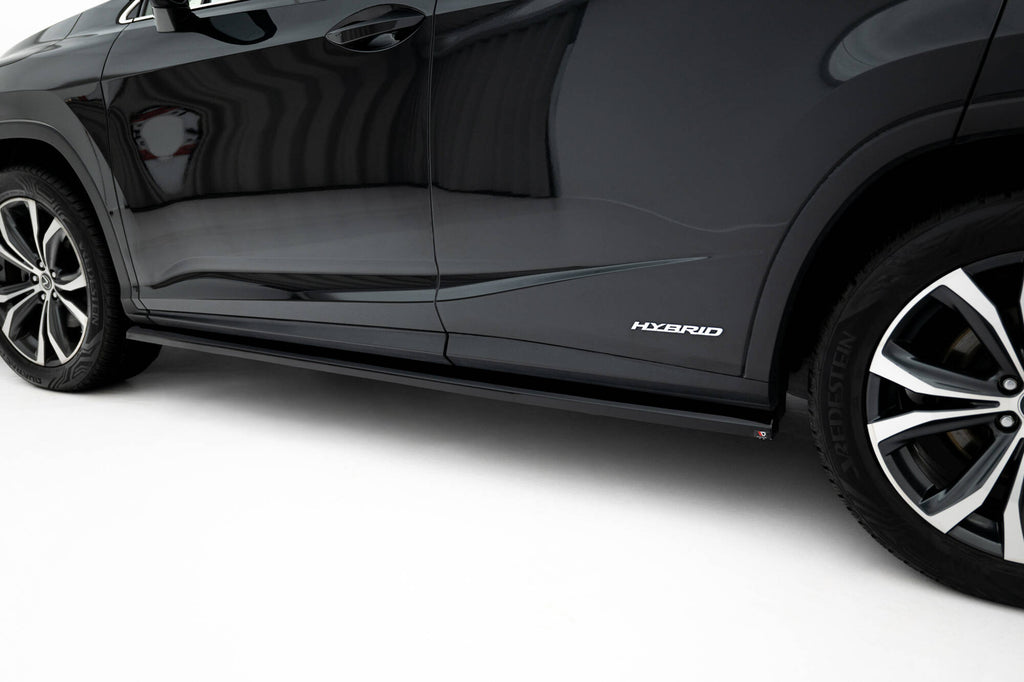Maxton Design Street+ Seitenschweller Leisten passend für Lexus RX F-Sport Mk4 Facelift (Version ohne OEM-Trittbretter) schwarz Hochglanz