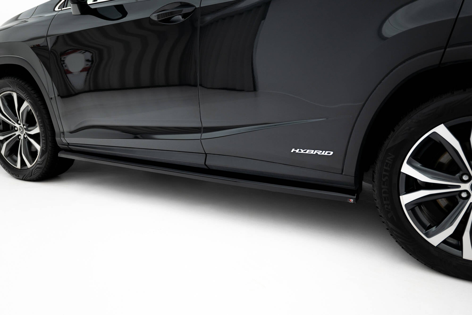 Maxton Design Street+ Seitenschweller Leisten passend für Lexus RX F-Sport Mk4 Facelift (Version ohne OEM-Trittbretter) schwarz Hochglanz