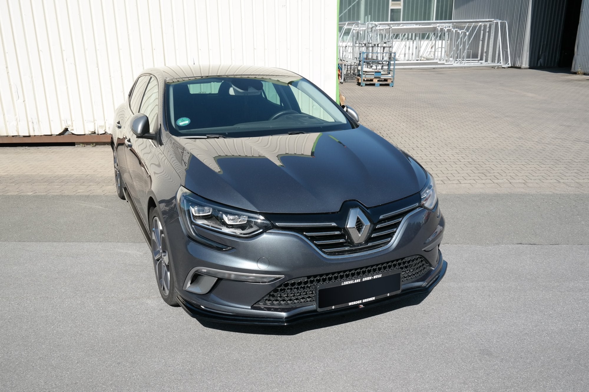 Maxton Design Street+ Spoilerlippe Front Ansatz passend für Renault Megane Mk.4 GT-Line schwarz Hochglanz