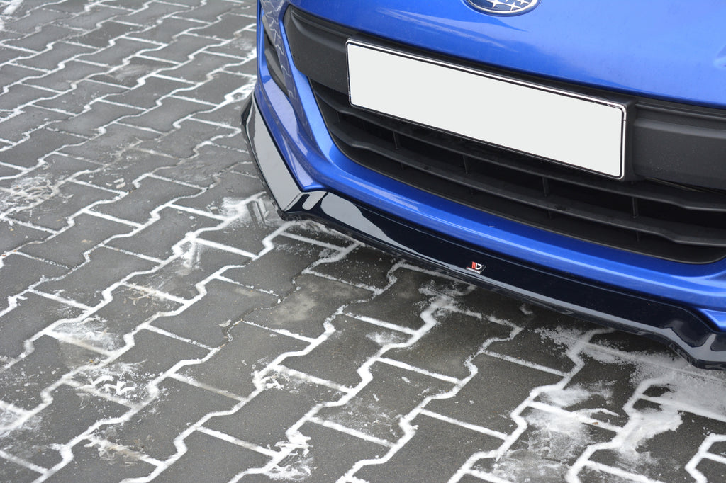 Maxton Design Street+ Spoilerlippe Front Ansatz V.3 passend für Subaru BRZ Mk1 Facelift schwarz Hochglanz
