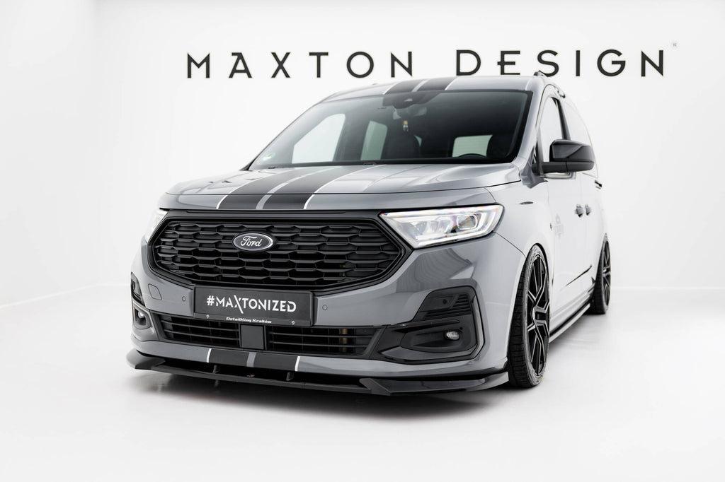 Maxton Design Street+ Spoilerlippe Front Ansatz passend für Ford Transit Connect Mk3 schwarz Hochglanz