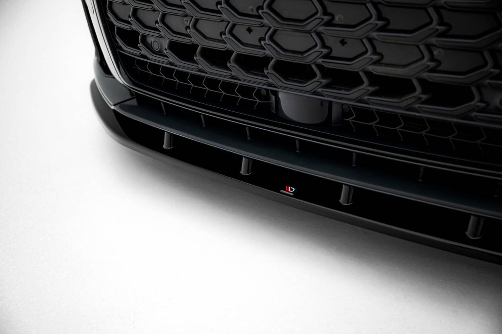 Maxton Design Street+ Spoilerlippe Front Ansatz V.1 passend für Audi S8 / A8 S-Line D5 Facelift schwarz Hochglanz