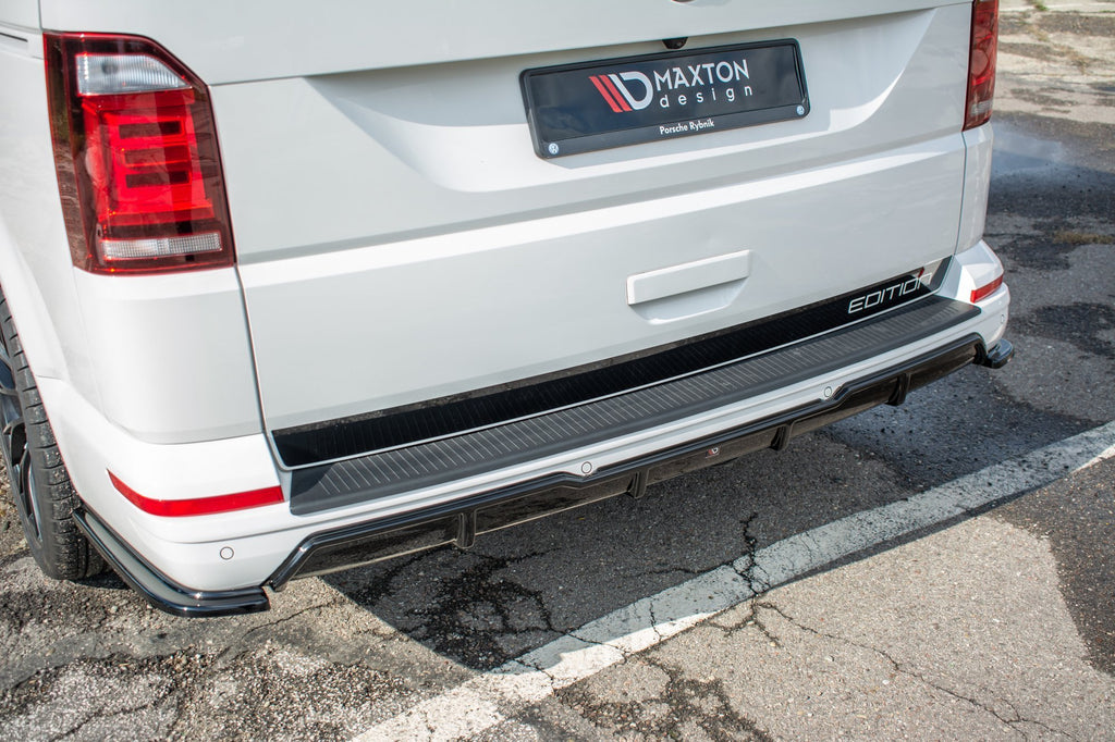 Maxton Design Diffusor Heck Ansatz passend für VW T6 / T6.1 schwarz Hochglanz