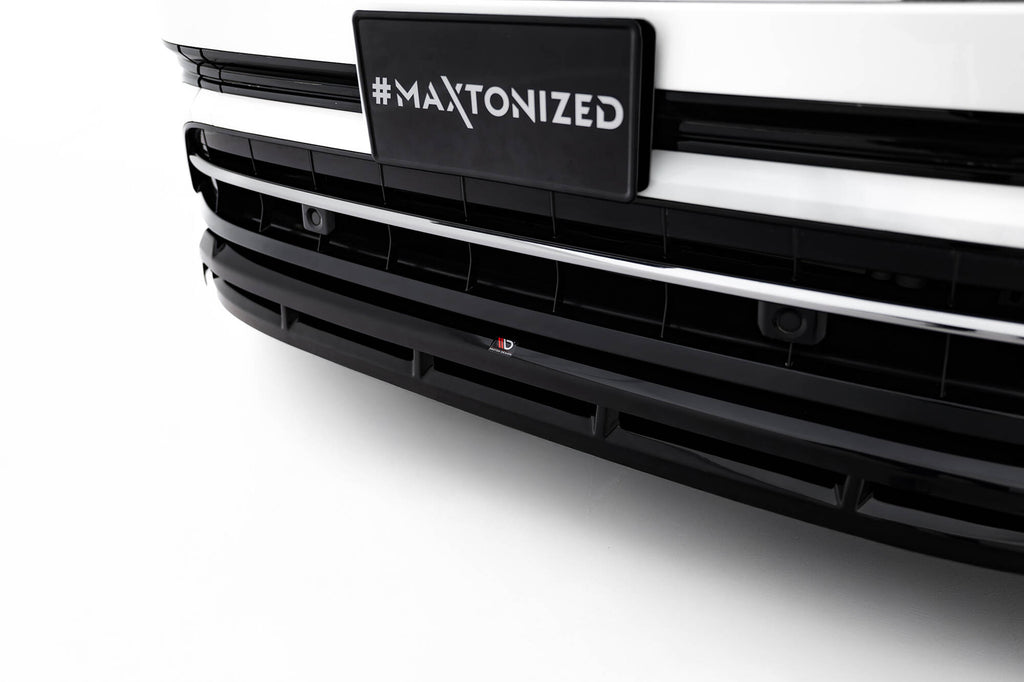 Maxton Design Street+ Spoilerlippe Front Ansatz passend für VW Atlas R-Line Mk1 Facelift 2 schwarz Hochglanz