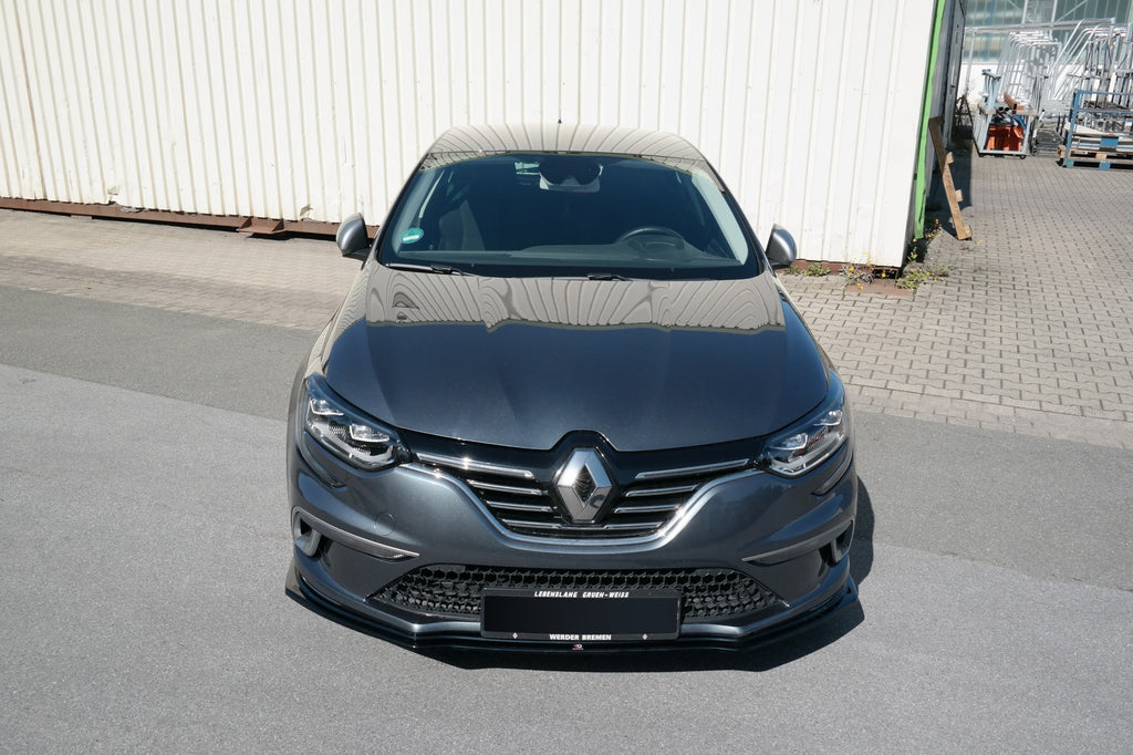 Maxton Design Street+ Spoilerlippe Front Ansatz passend für Renault Megane Mk.4 GT-Line schwarz Hochglanz