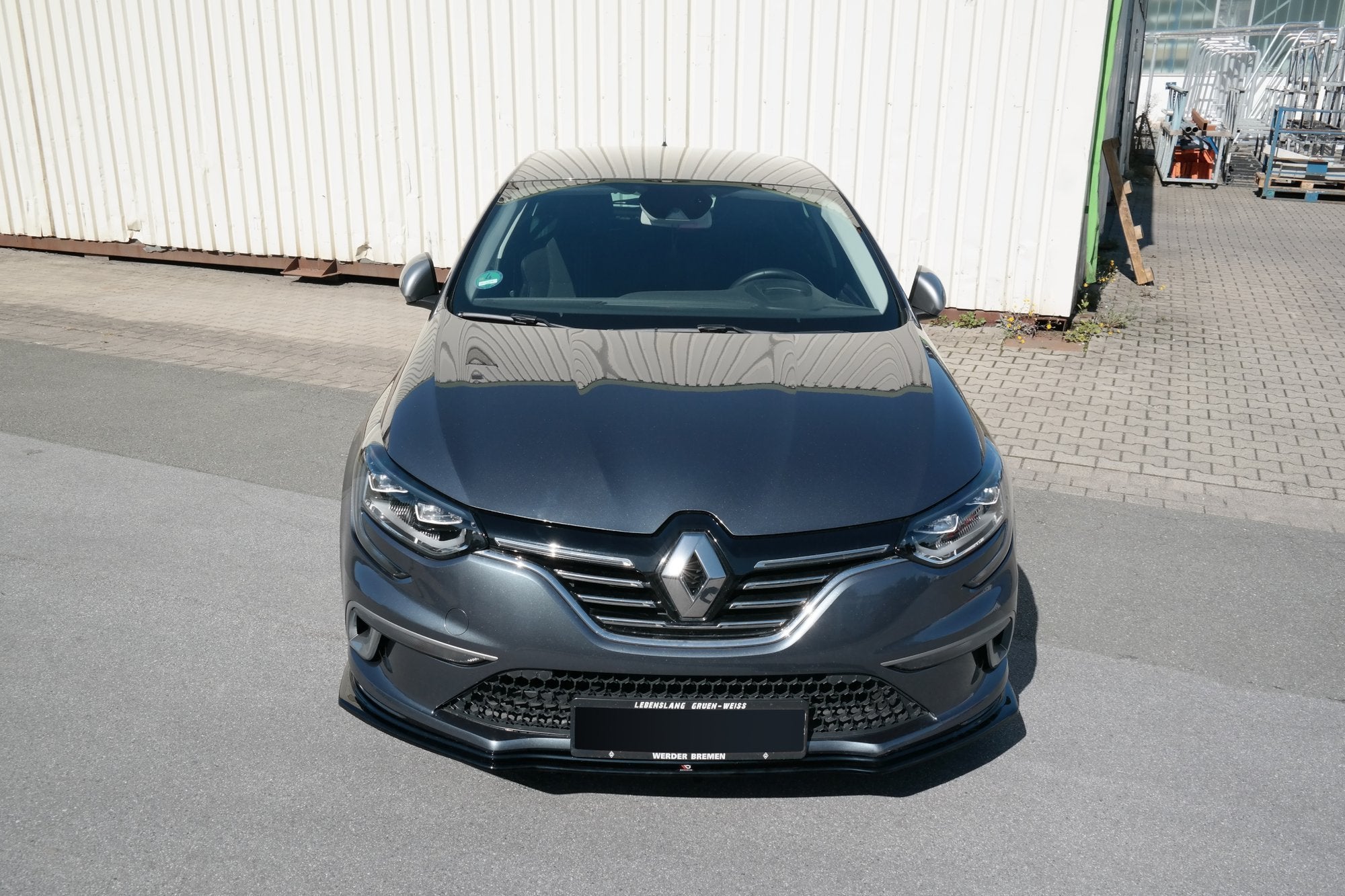 Maxton Design Street+ Spoilerlippe Front Ansatz passend für Renault Megane Mk.4 GT-Line schwarz Hochglanz