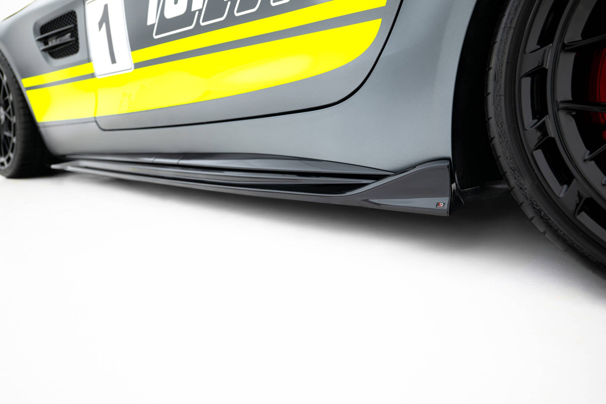 Maxton Design Street+ Seitenschweller Leisten passend für Mercedes-AMG GT C C190 Facelift schwarz Hochglanz