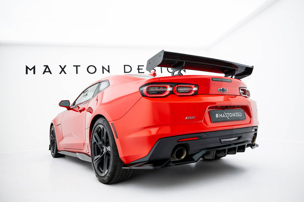 Maxton Design Carbon Spoiler With Internal Brackets Uprights Chevrolet Camaro SS Mk6 Facelift für Chevrolet Camaro Mk6 Facelift