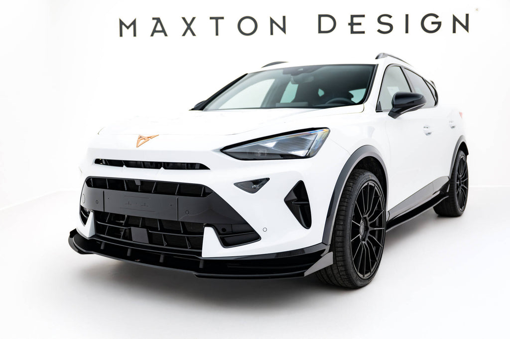 Maxton Design Street Pro Street+ Spoilerlippe Front Ansatz + Flaps passend für Cupra Formentor Mk1 Facelift schwarz Hochglanz