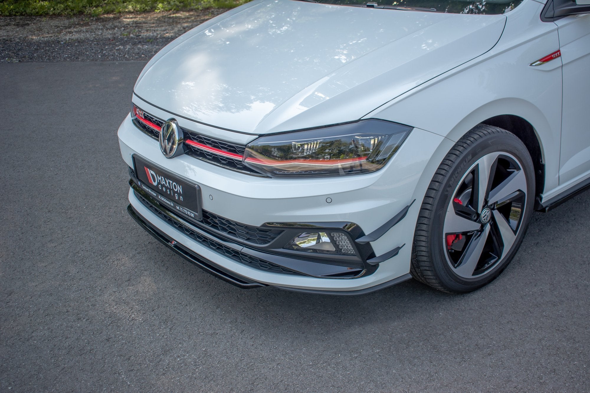 Maxton Design Front Ansatz V.4 für VW Polo GTI Mk6 schwarz matt