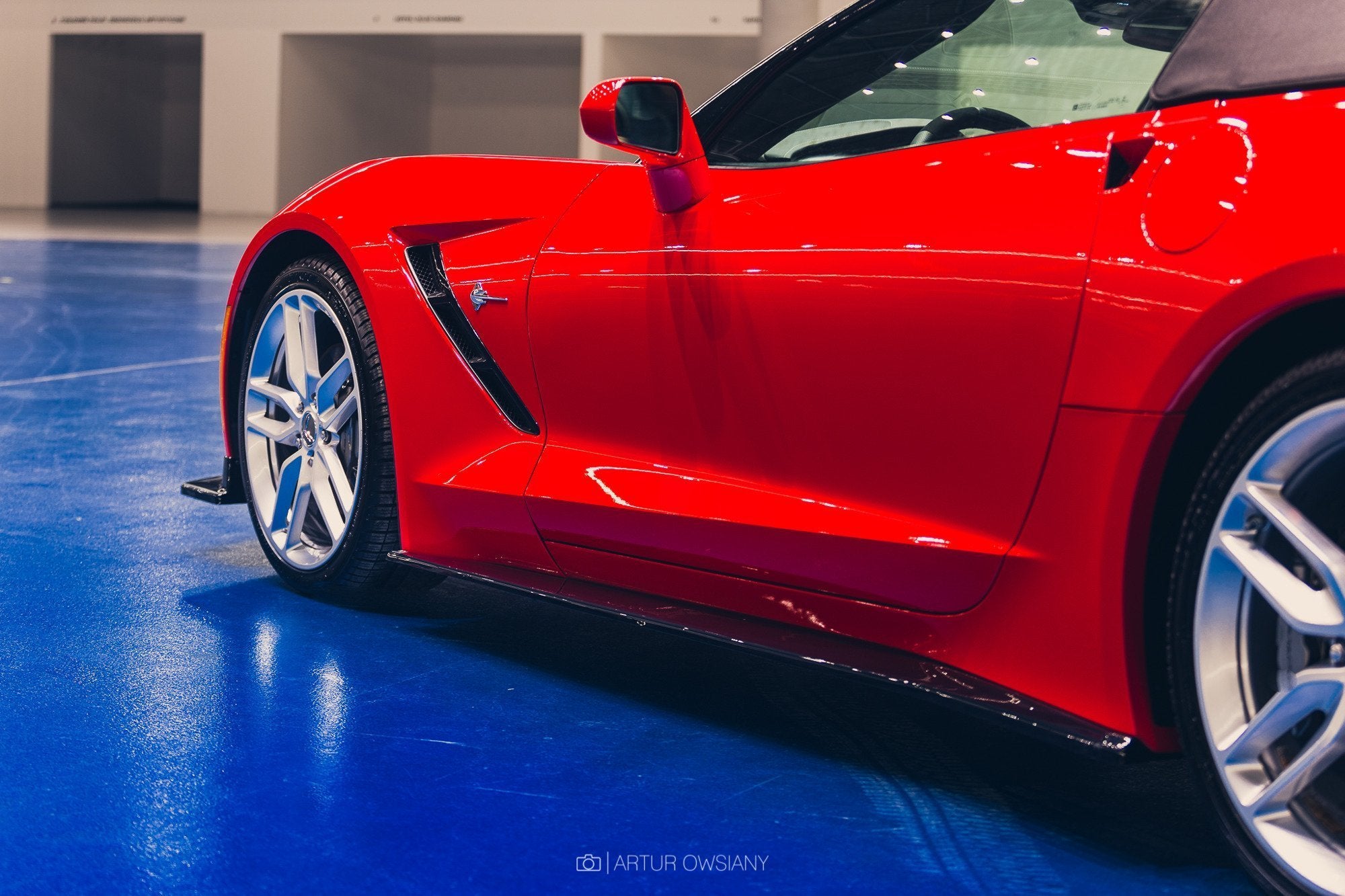 Maxton Design Street+ Seitenschweller Leisten passend für V.1 passend für Chevrolet Corvette Stingray C7 schwarz Hochglanz