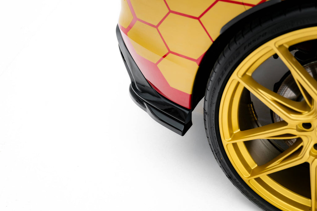Maxton Design Heck Ansatz Flaps Diffusor V.3 passend für VW Golf GTI Clubsport Mk8 Facelift schwarz Hochglanz