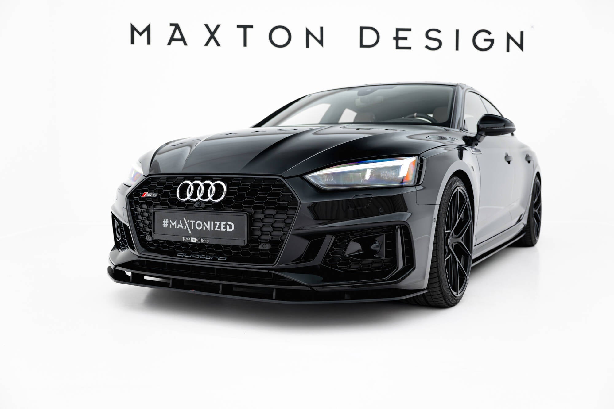 Maxton Design Street Pro Street+ Spoilerlippe Front Ansatz passend für Audi RS5 Coupe / Sportback F5