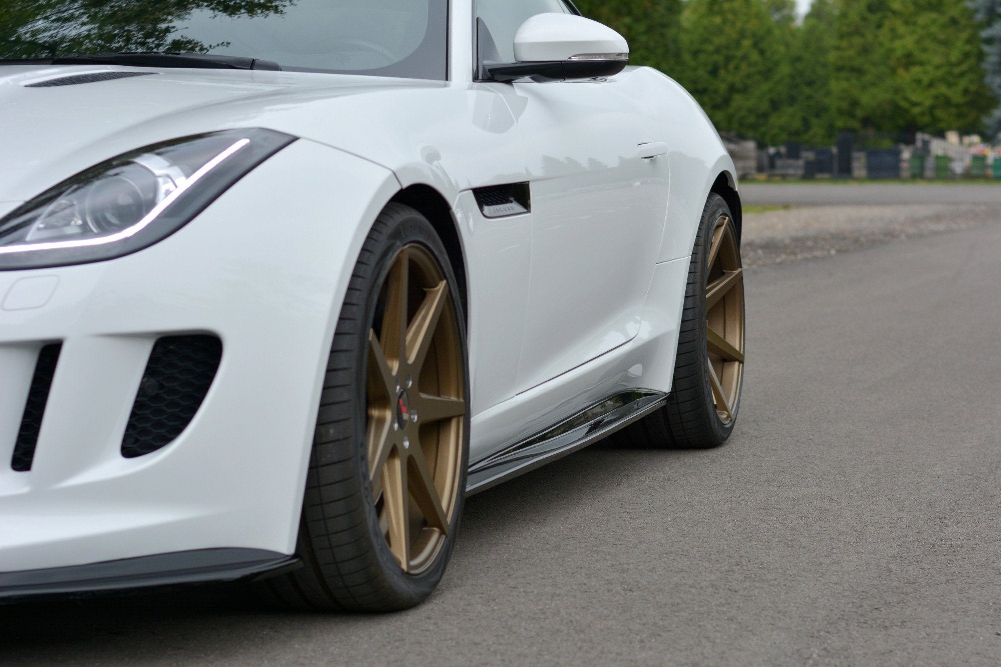 Maxton Design Street+ Seitenschweller Leisten passend für Jaguar F-Type X152 /X152 Facelift schwarz Hochglanz