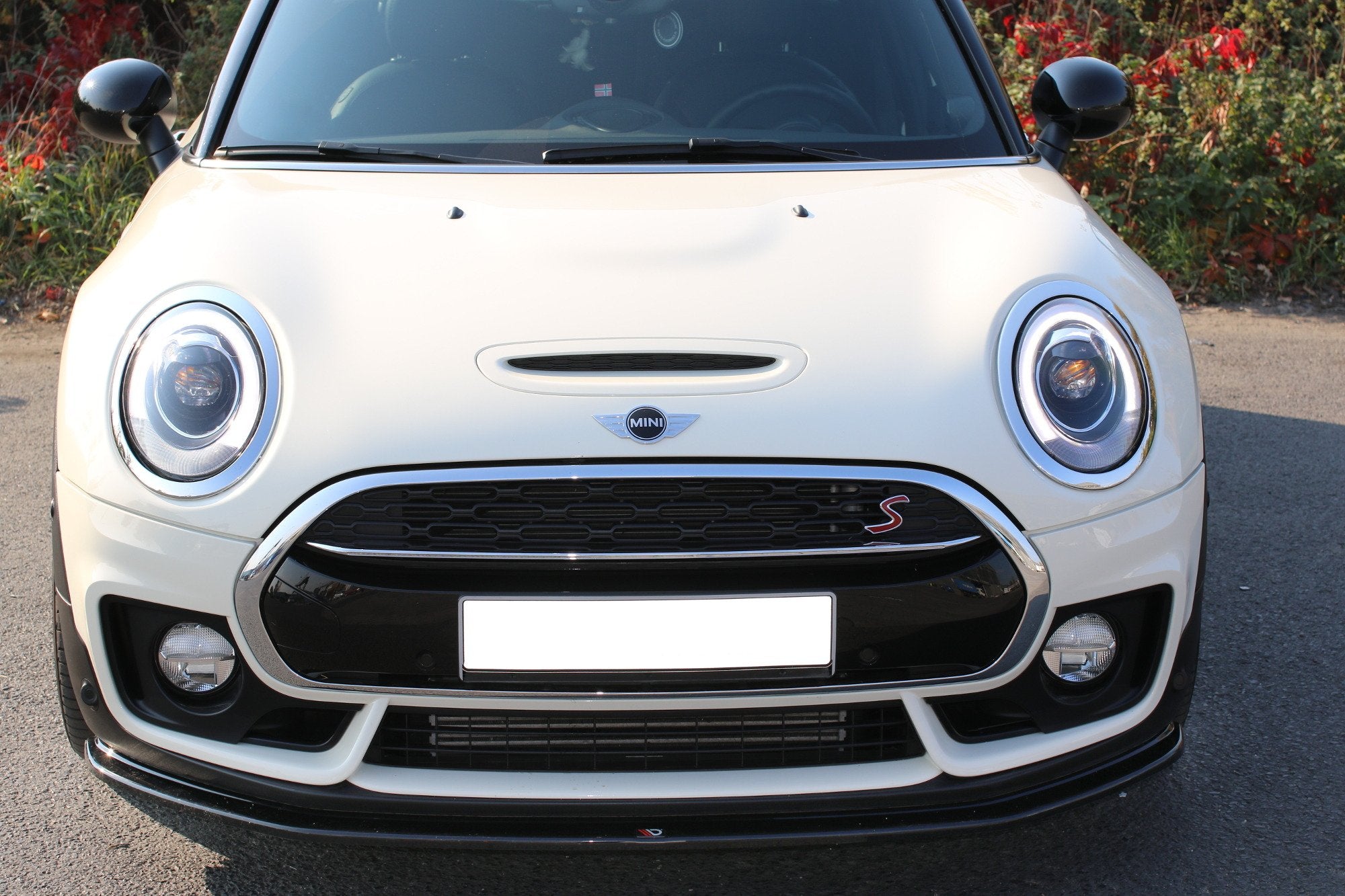 Maxton Design Street+ Spoilerlippe Front Ansatz V.1 passend für MINI CLUBMAN S MK2 (F54) JCW schwarz Hochglanz