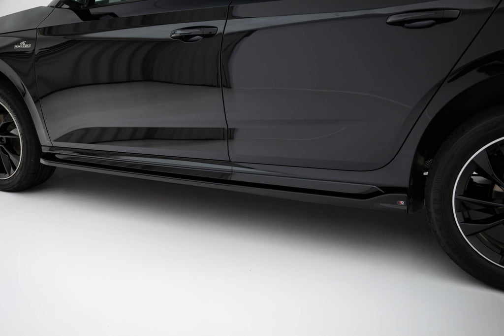 Maxton Design Street+ Seitenschweller Leisten passend für Skoda Kamiq Monte Carlo Mk1 Facelift schwarz Hochglanz