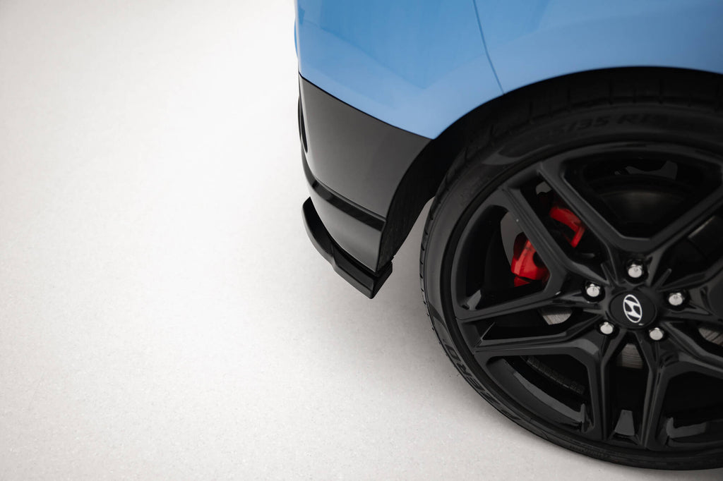 Maxton Design Heck Ansatz Flaps Diffusor passend für Hyundai Veloster N Mk2 schwarz Hochglanz