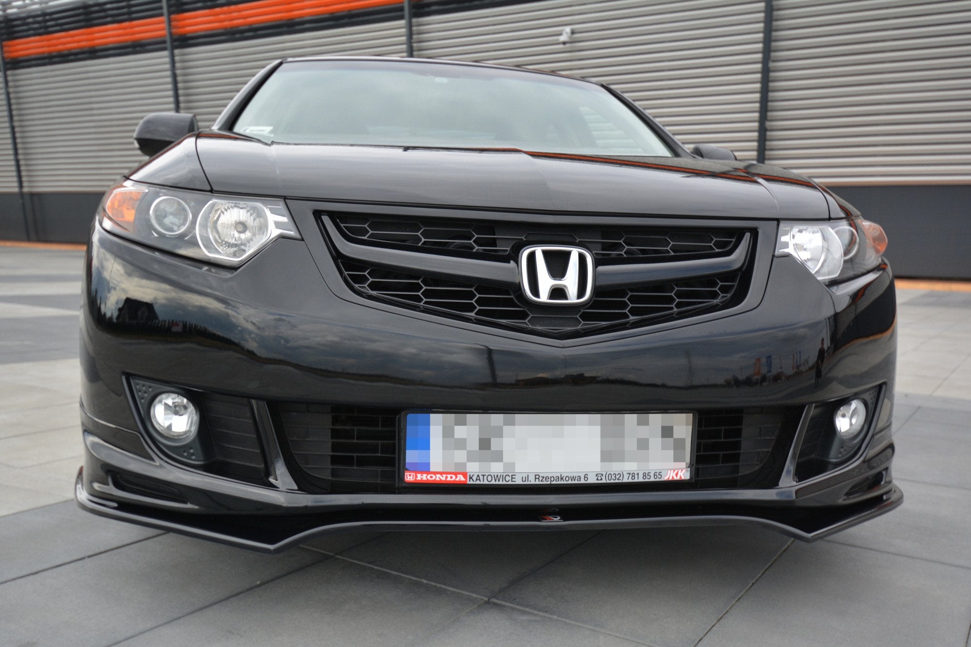 Maxton Design Street+ Spoilerlippe Front Ansatz passend für HONDA ACCORD MK.8 TYPE-S CU-Serie vor Facelift SEDAN schwarz Hochglanz