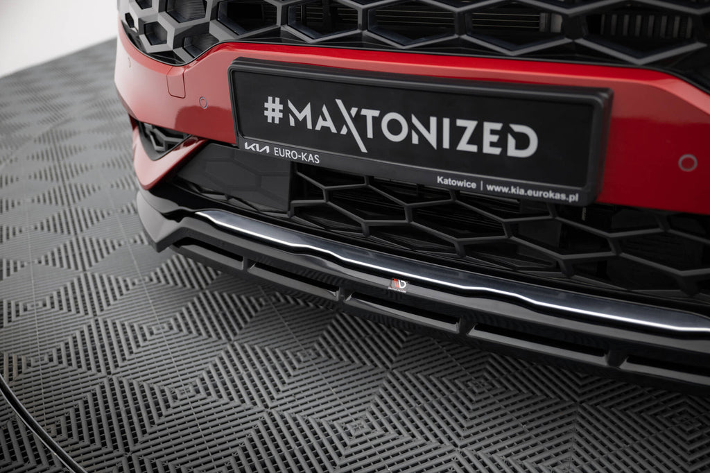Maxton Design Street+ Spoilerlippe Front Ansatz V.2 passend für Kia Sportage GT-Line Mk5 schwarz Hochglanz
