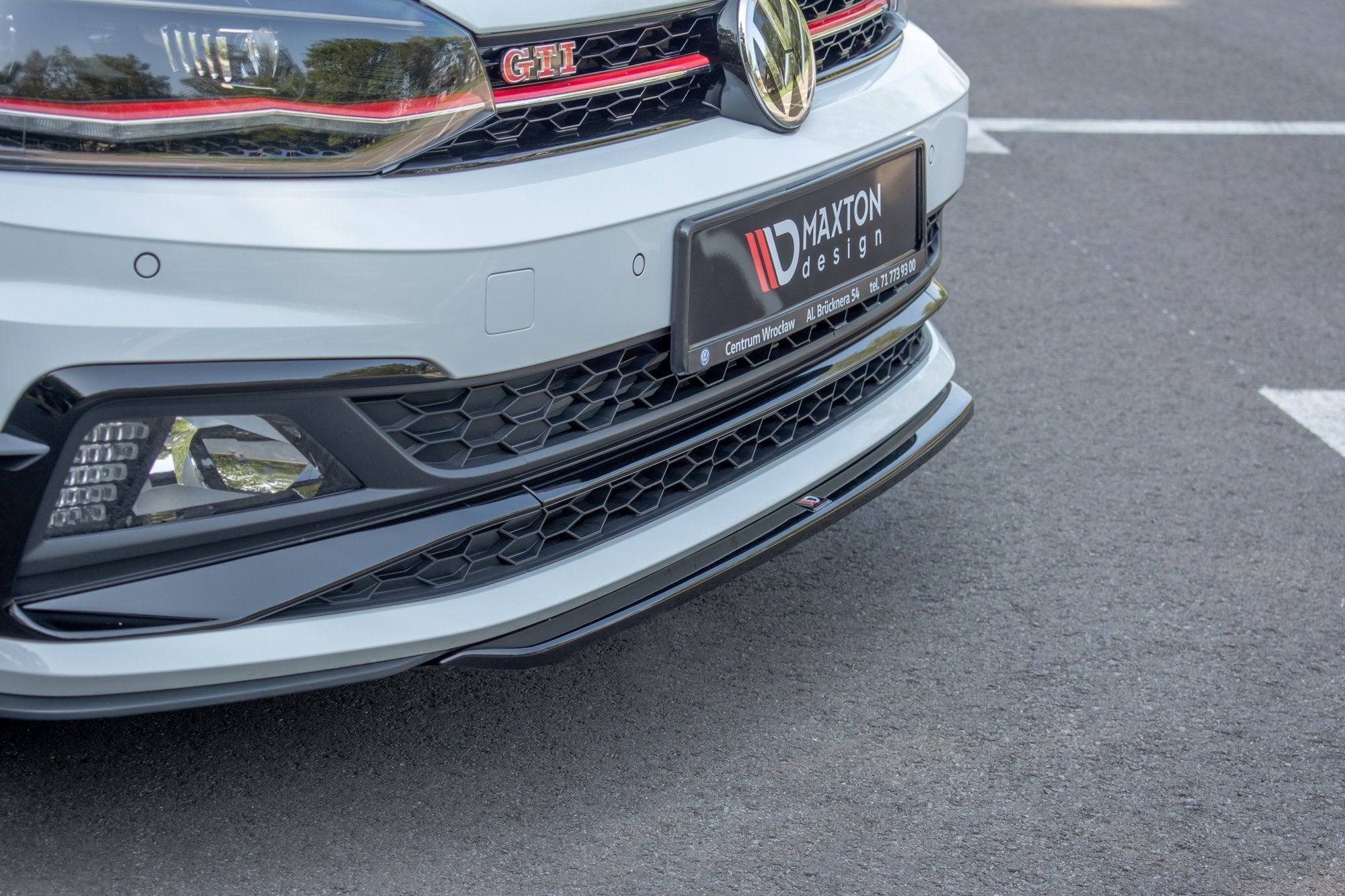 Maxton Design Front Ansatz V.4 für VW Polo GTI Mk6 schwarz matt