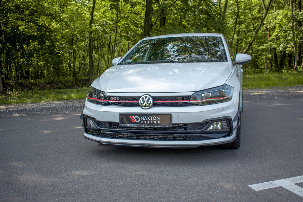 Maxton Design Front Ansatz V.4 für VW Polo GTI Mk6 schwarz matt