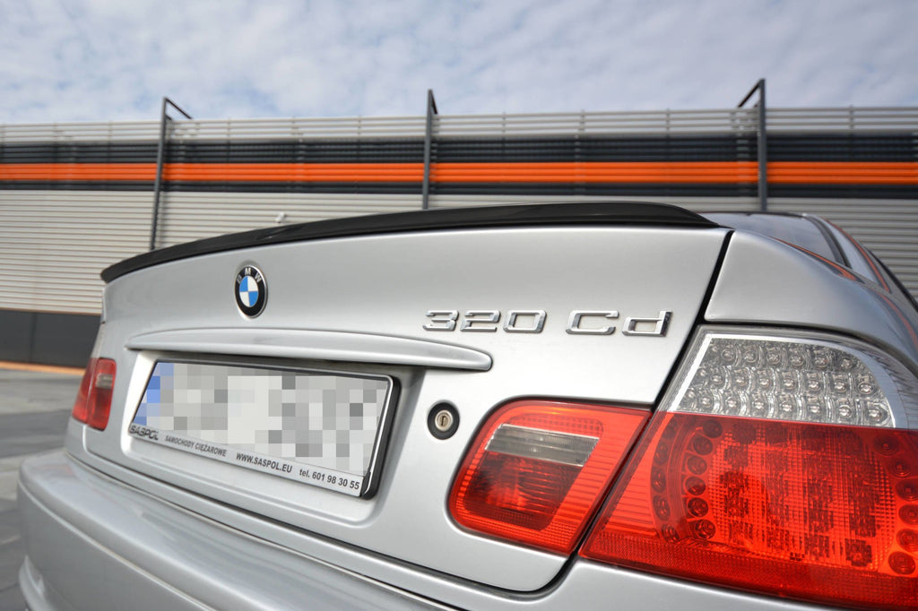 Maxton Design Spoiler CAP passend für BMW 3er E46 COUPE vor Facelift schwarz Hochglanz