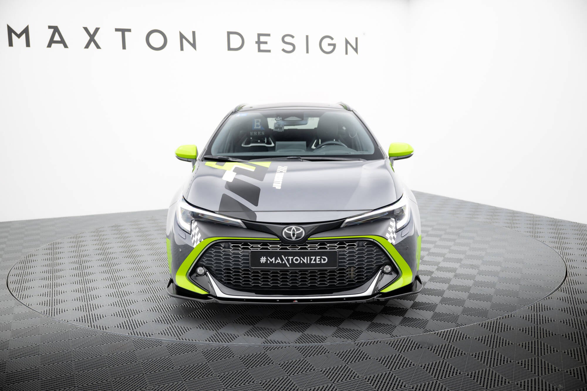 Maxton Design Street+ Spoilerlippe Front Ansatz passend für Toyota Corolla GR Sport XII schwarz Hochglanz