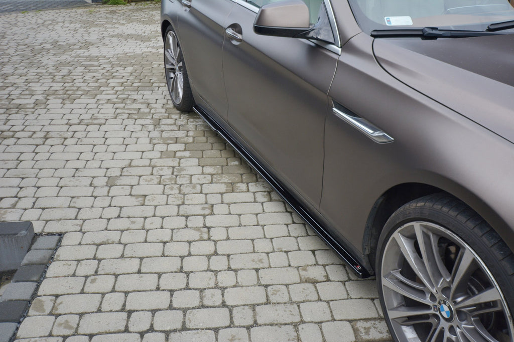 Maxton Design Street+ Seitenschweller Leisten passend für BMW 6er GRAN COUPÉ schwarz Hochglanz