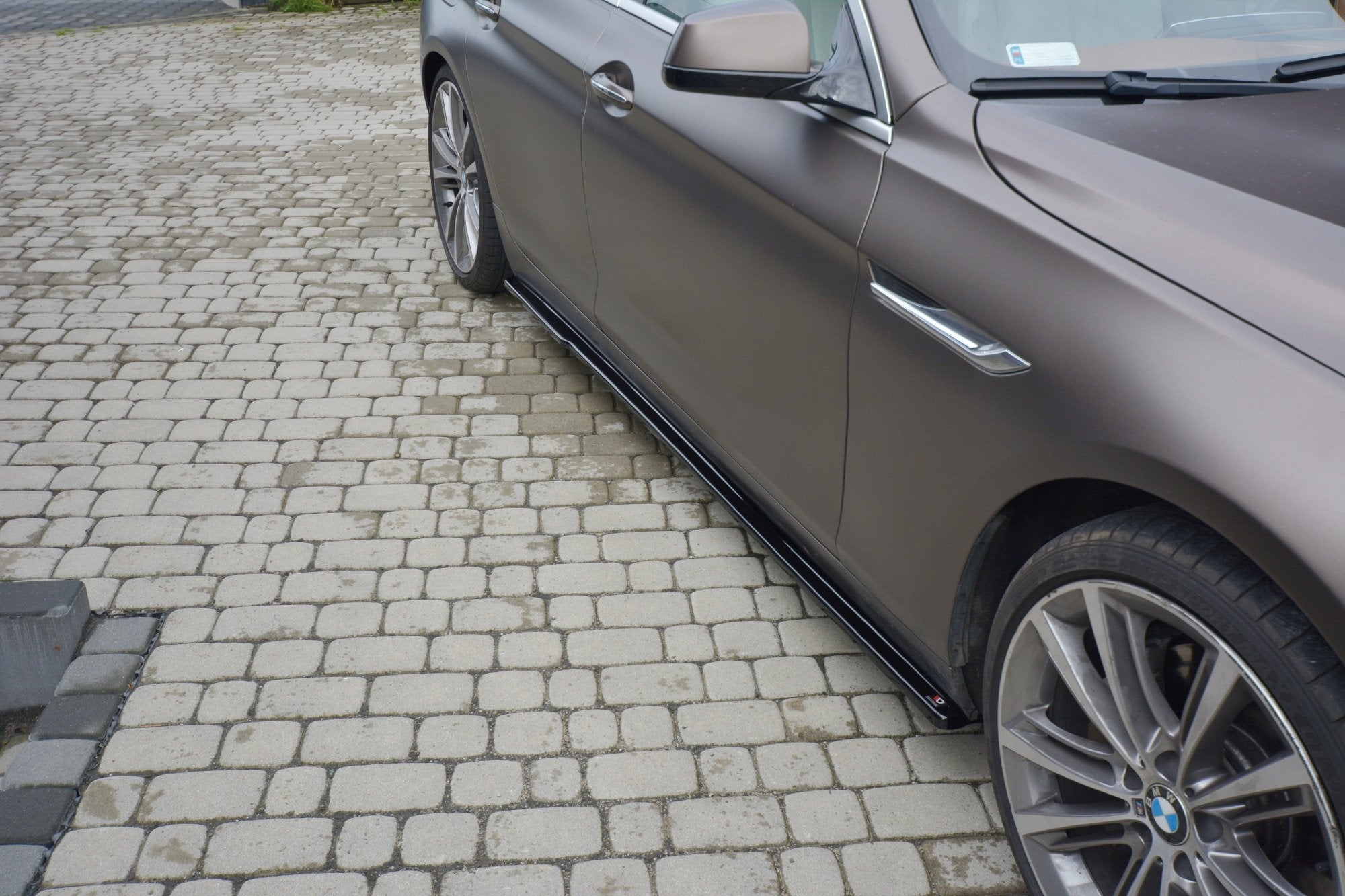 Maxton Design Street+ Seitenschweller Leisten passend für BMW 6er GRAN COUPÉ schwarz Hochglanz