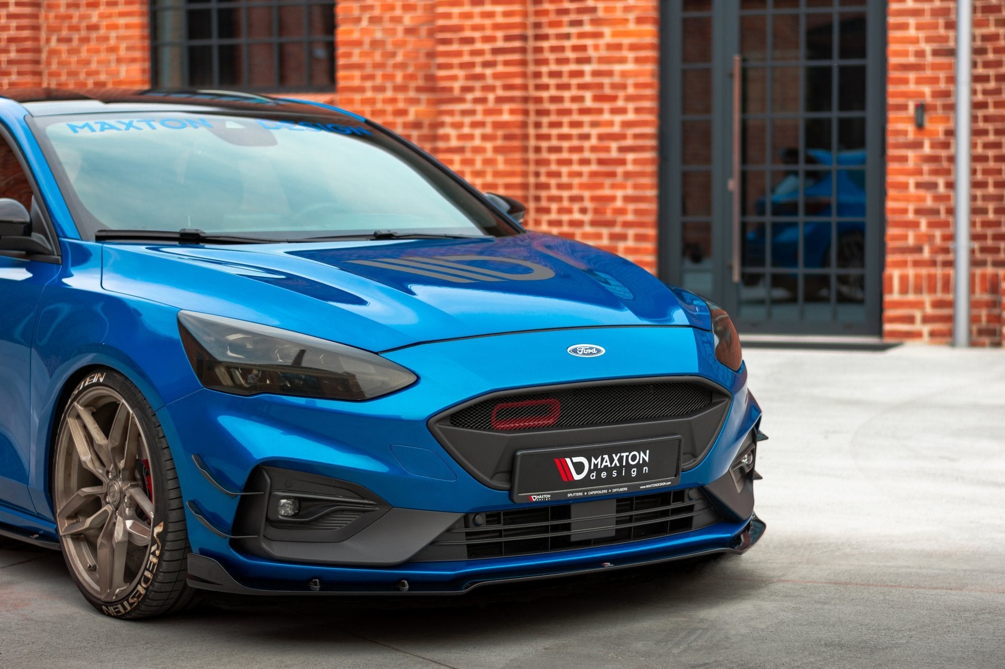 Maxton Design Street+ Spoilerlippe Front Ansatz passend für Ford Focus ST / ST-Line Mk4