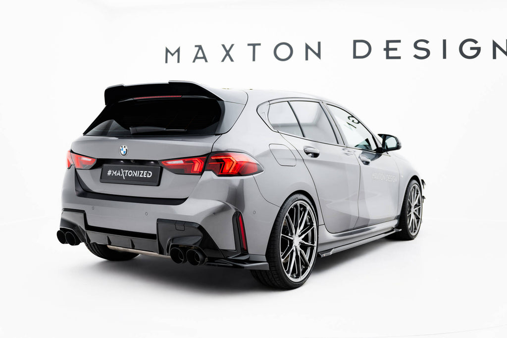Maxton Design Heck Ansatz Flaps Diffusor V.5 passend für BMW M135i F70 schwarz Hochglanz