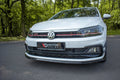 Maxton Design Street+ Spoilerlippe Front Ansatz V.3 passend für VW Polo GTI / R-line Mk6 schwarz Hochglanz
