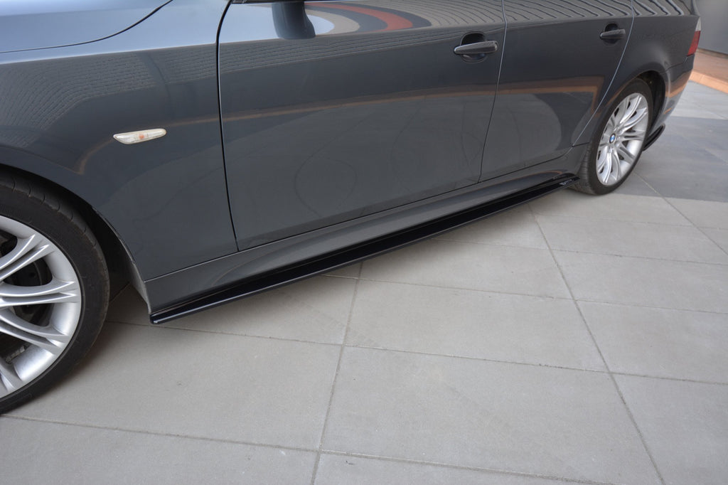 Maxton Design Street+ Seitenschweller Leisten passend für BMW 5er E60/61 M Paket schwarz Hochglanz