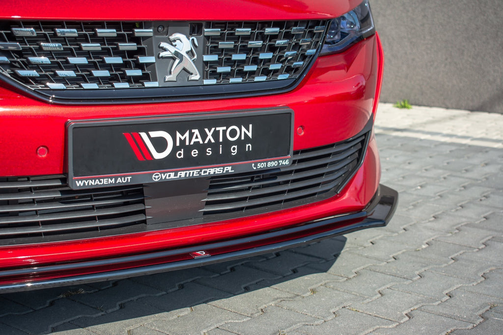 Maxton Design Street+ Spoilerlippe Front Ansatz V.2 passend für Peugeot 508 Mk2 schwarz Hochglanz