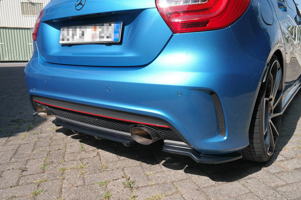 Maxton Design Heckansatz im DTM LOOK Mercedes W176 AMG-LINE vor Facelift schwarz Hochglanz für Mercedes-Benz A Klasse W176