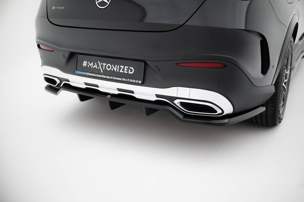 Maxton Design Street+ Mittlerer Diffusor RACE passend für Mercedes-Benz GLC Coupe AMG-Line C254 schwarz Hochglanz