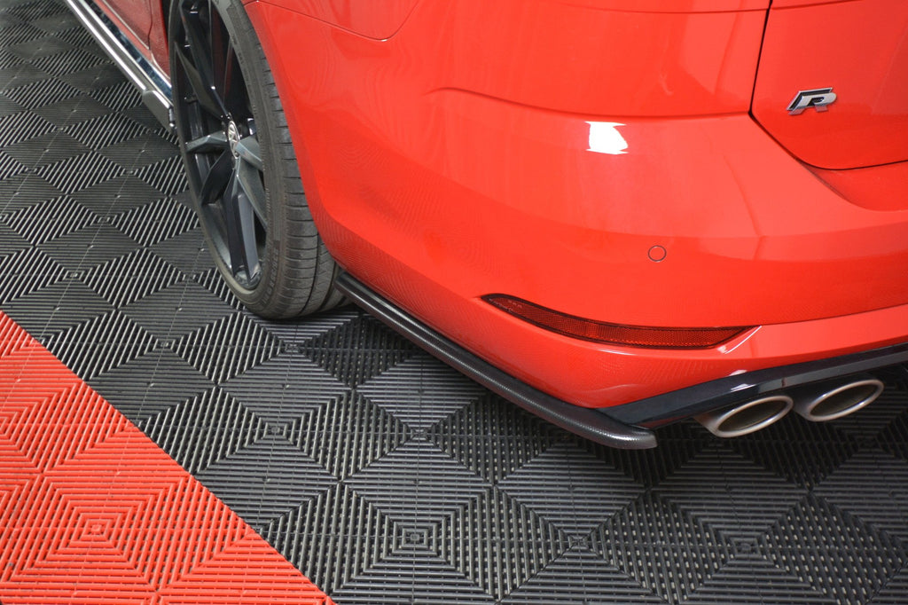 Maxton Design Heck Ansatz Flaps Diffusor V.1 passend für VW GOLF 7 R VARIANT FACELIFT schwarz Hochglanz