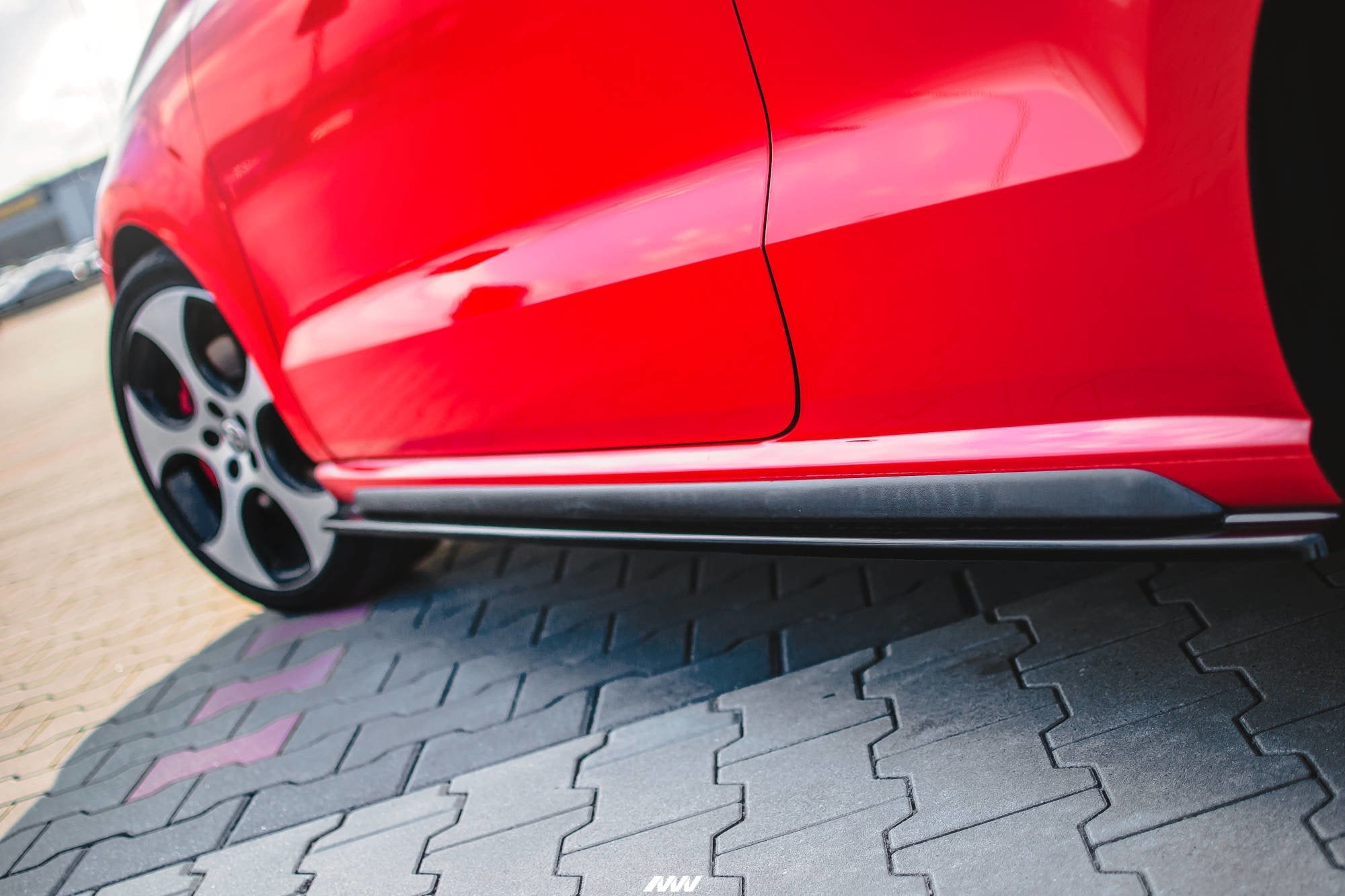 Maxton Design Street+ Seitenschweller Leisten passend für VW Polo GTI Mk5 schwarz Hochglanz