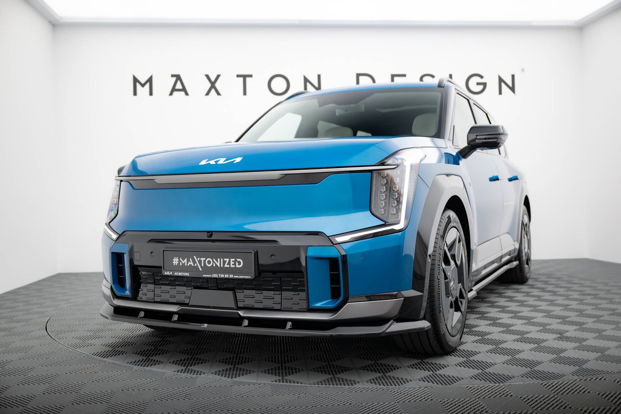 Maxton Design Street+ Spoilerlippe Front Ansatz passend für Kia EV9 GT-Line Mk1 schwarz Hochglanz