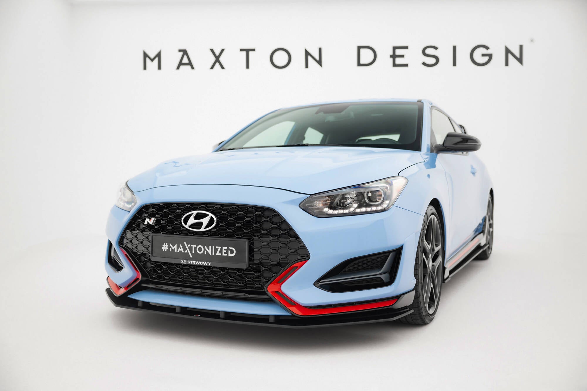 Maxton Design Street Pro Street+ Spoilerlippe Front Ansatz passend für Hyundai Veloster N Mk2