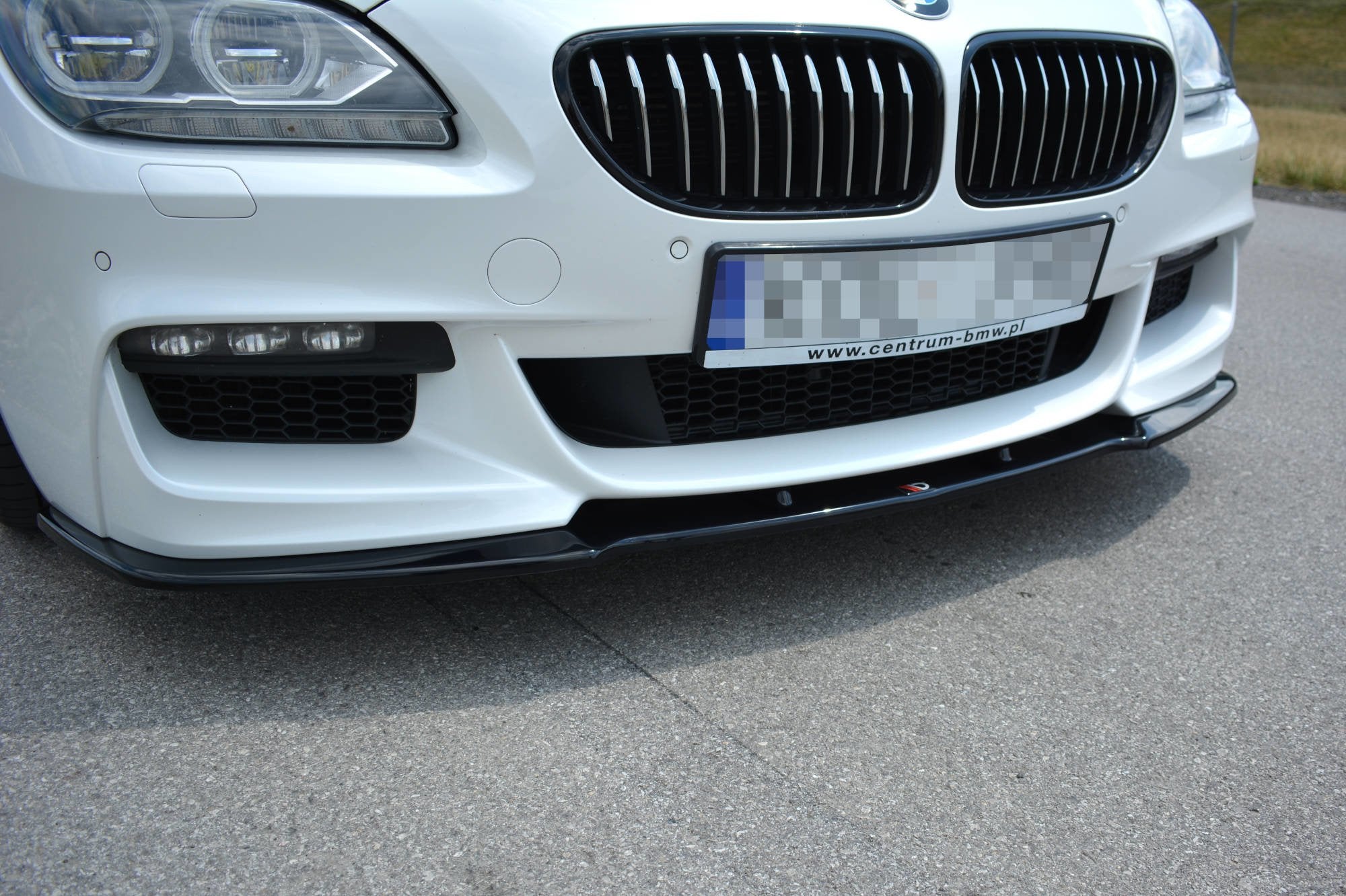 Maxton Design Street+ Spoilerlippe Front Ansatz passend für BMW 6er Gran Coupé M Paket schwarz Hochglanz