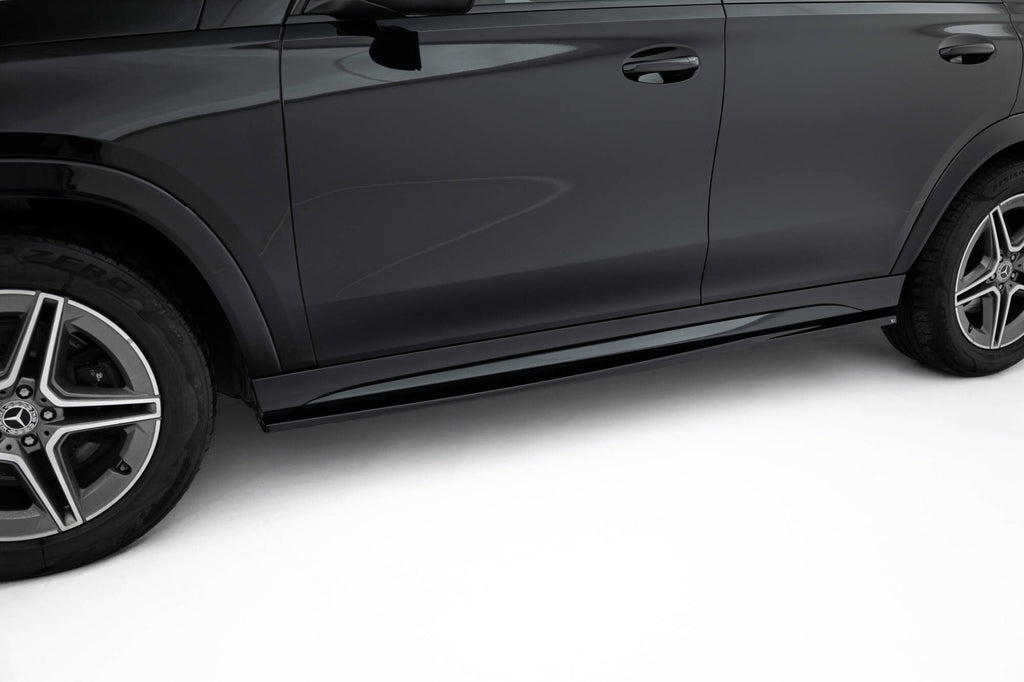 Maxton Design Street+ Seitenschweller Leisten passend für Mercedes-AMG / AMG-Line GLE SUV W167 / W167 Facelift schwarz Hochglanz