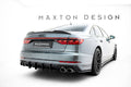 Maxton Design Heck Ansatz Flaps Diffusor passend für Audi S8 D5 Facelift schwarz Hochglanz